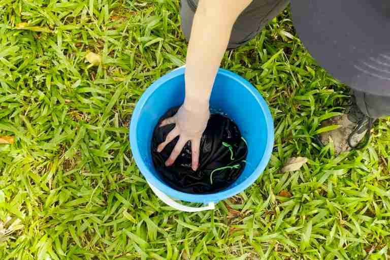 I soaked the Packtowl Personal in a bucket to test its absorbency.