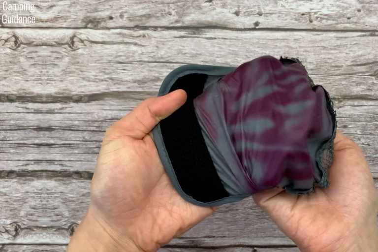 My Sea to Summit DryLite's Berry towel stained the storage pouch pretty badly. I put the towel back into the pouch when slightly wet, and that's what happened.