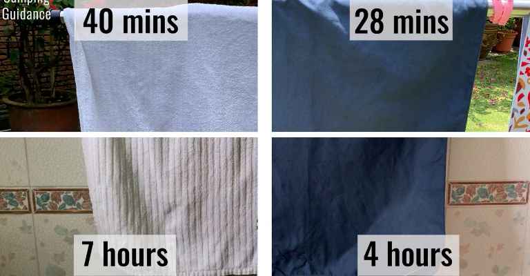 Drying the Rainleaf towel indoors and outdoors 
