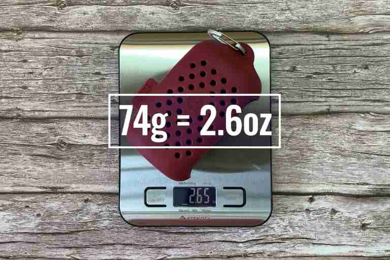 The weight of the Matador NanoDry towel's storage pouch in ounces - 2.65 ounces.