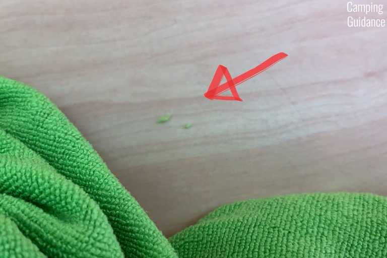 Here's a picture of some material shedding from my Sea to Summit Tek towel.