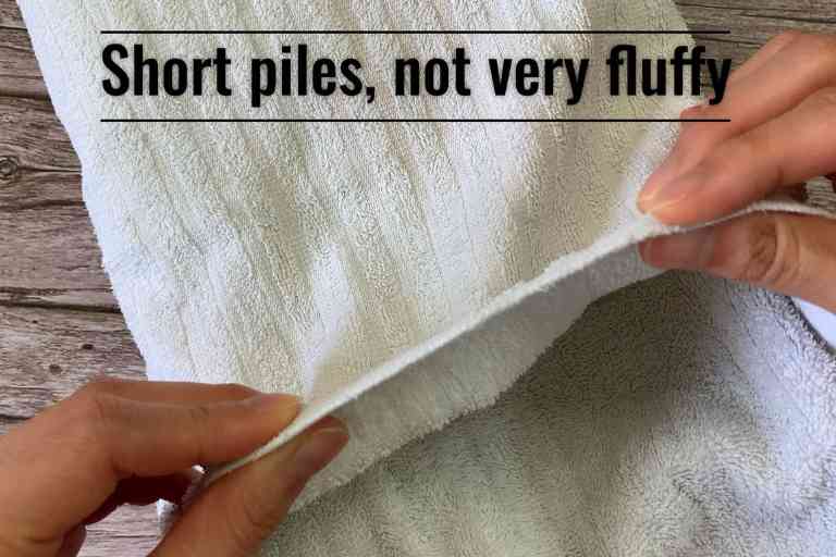 My control cotton towel has short piles and is not fluffy at all.