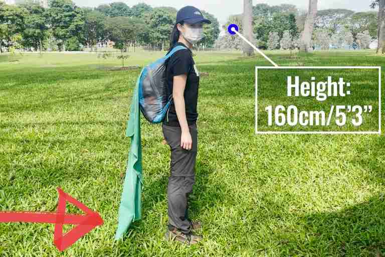 I hung the Wise Owl Outfitters Towel on my daypack and it drags on the ground.