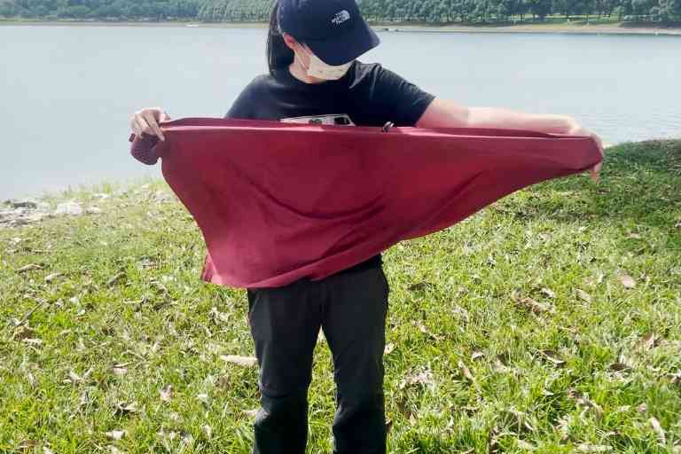 The Matador NanoDry towel unfolded. Here's what it looks like.