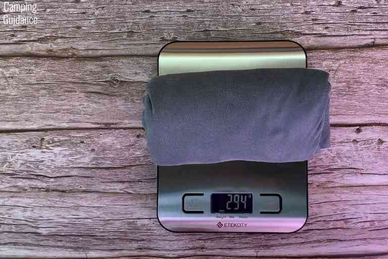 Weight of the Sea to Summit Drylite towel after wringing - 294 grams (or 10.4 ounces).