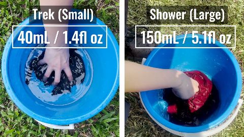 I soaked both the Matador NanoDry Trek and Shower Towels to test absorbency.