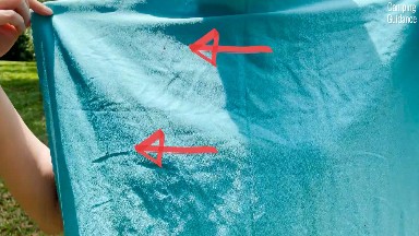 The Sea to Summit AirLite Towel picked up a couple flakes of dry grass.