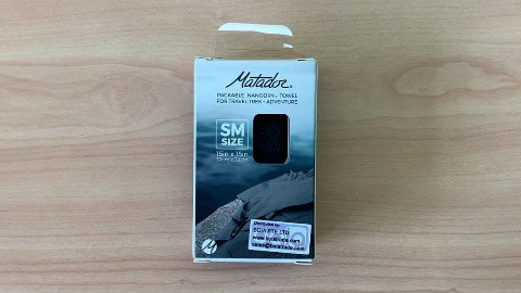 Back packaging of the Matador NanoDry Trek Towel.
