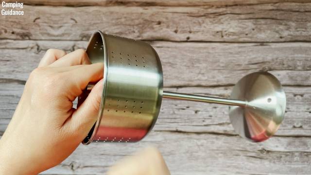 The inner percolator of the Stanley Camp Percolator is also made of stainless steel.