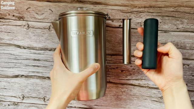 I removed the silicone grip from the inner metal handle of the Stanley Camp Percolator.