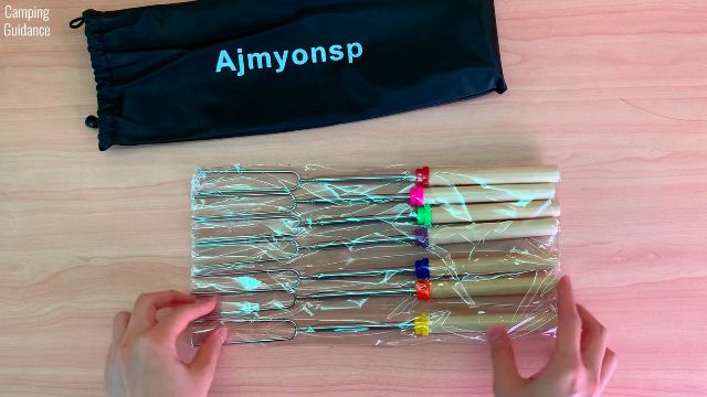 The Ajmyonsp Marshmallow Roasting Sticks come with this additional plastic packaging inside.