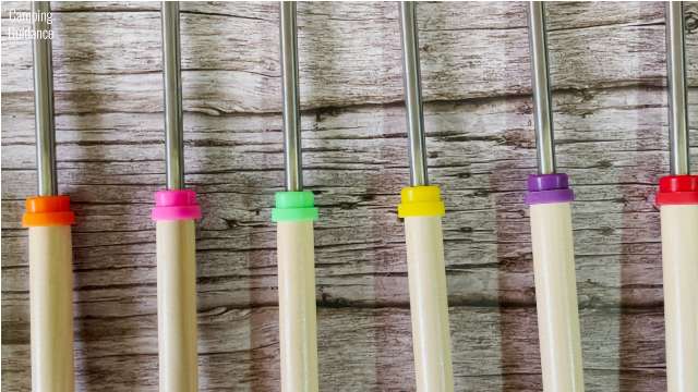 Here are several of the colors that the Ajmyonsp Marshmallow Roasting Sticks came with.