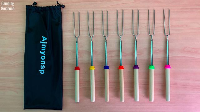 Here’s my storage pouch and 7 Ajmyonsp Marshmallow Roasting Sticks.