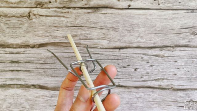 These circular portions of the Light my Fire GrandPa's FireFork will hold the stick in place.