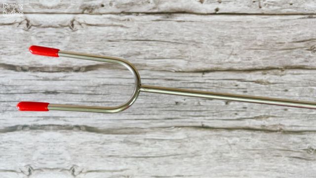 Here's a photo of the tines and part of the rod of the Jolly Green Marshmallow Roasting Sticks.