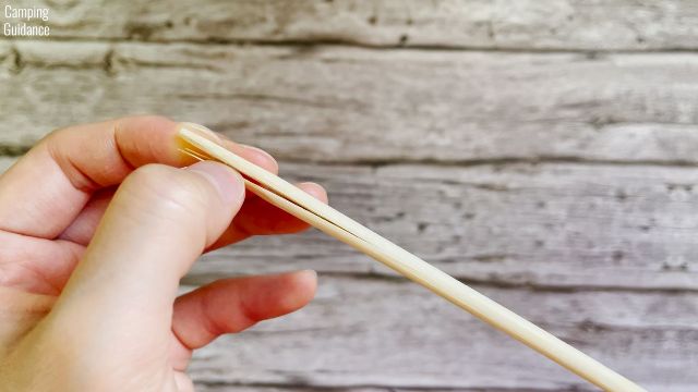 Here’s a photo of how my bamboo marshmallow roasting stick split when I accidentally hit it against a wall.