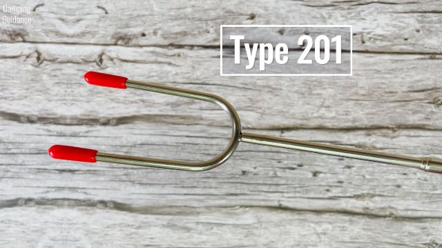 Here's a photo of the tines and part of the rod of the Carpathen Campfire Roasting Sticks.