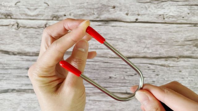 The Carpathen Campfire Roasting Sticks come with these red tip protectors for additional safety.