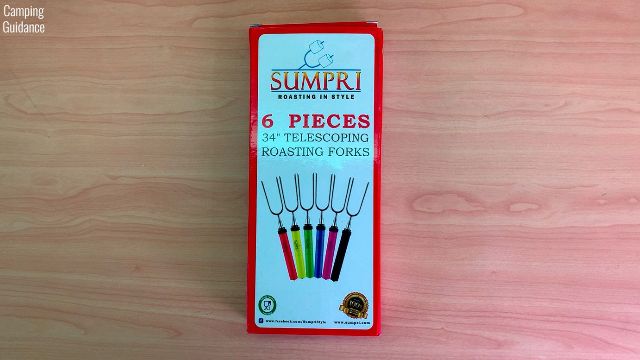 This is a photo of the Sumpri Marshmallow Roasting Sticks' packaging.