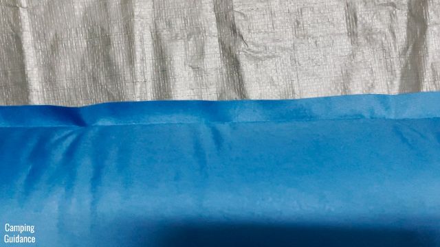 This is a picture of the seams of the Alps Mountaineering Vertex Air Bed.
