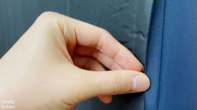 This is a picture of the seams of the REI Camp Dreamer Double.