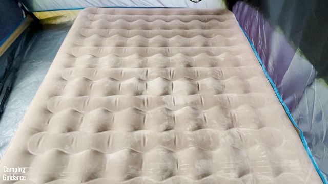 This is a picture of the top surface of the Etekcity Upgraded Camping Air Mattress.