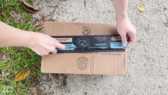 This was the Amazon box that my Klymit Double V Insulated 2-Person Sleeping Pad came in.