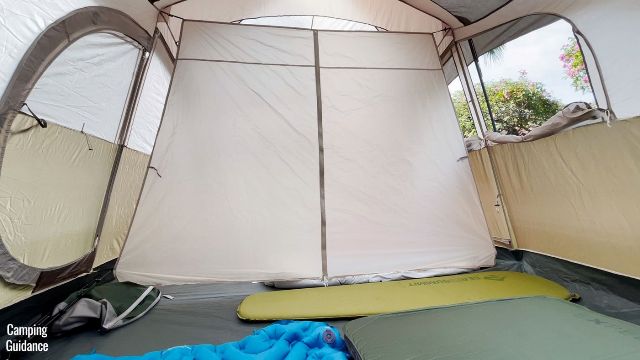 The room divider of the Coleman WeatherMaster 10
