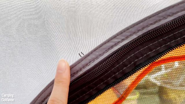 I found excess materials (only a little bit) on one of my windows of my Core 10-Person Straight Wall Cabin Tent.