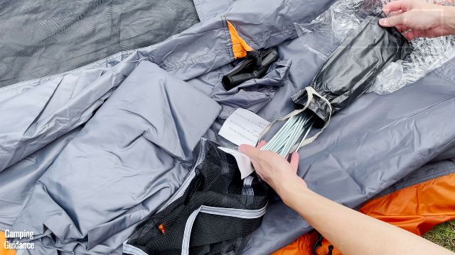 This is a picture of the 20 stakes that comes with the Core 10-Person Straight Wall Cabin Tent.