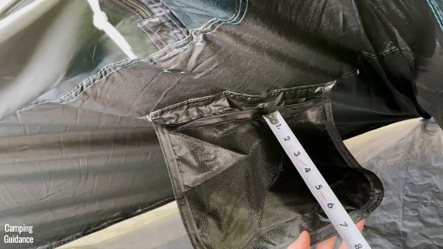 One storage pocket of the Coleman Instant Cabin Dark Room 10