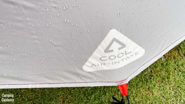 This is a picture of the ground vent on the Columbia Mammoth Creek Tent.