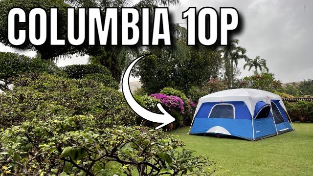 This is a picture of my Columbia Mammoth Creek 10-Person Cabin Tent in my yard.