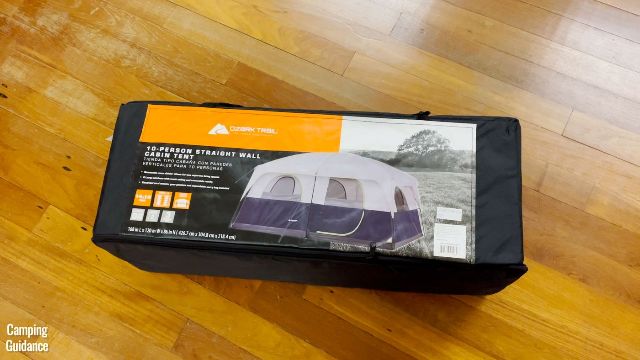 This is what the Ozark Trail 10-Person Cabin Tent first looked like after I took it out of the original cardboard packaging (pictured at the beginning of this blog post).