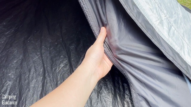 This is what the inner tent body of the Quechua 2 Seconds Fresh and Black Tent looks like.