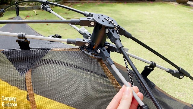 This is the pole structure at the very top of the Teton Sports 1-Person Vista Quick Tent.
