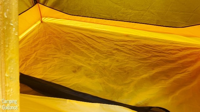 This is what the flooring of my Teton Sports 1-Person Vista quick Tent looked like after my 1-hour heavy rain test.