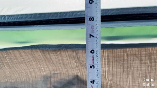 Height of the bathtub floor in the Coleman Skydome 4