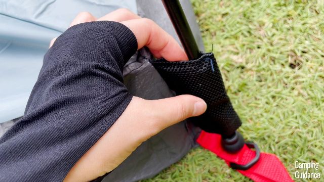 I had to take the stitches out on my own to be able to use the tent!