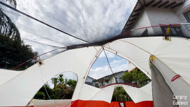 This is what the Coleman Red Canyon 8-Person Tent looks like with the rainfly taken off.