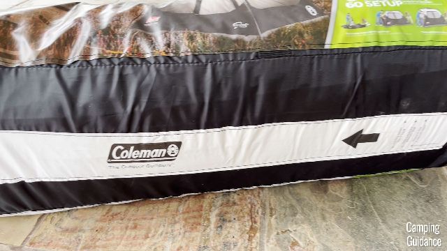 I didn’t expand the carry bag of the Coleman Instant Tent 4.