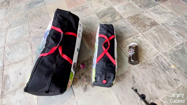 From left to right: Coleman Elite Sundome 6-Person Tent, Coleman Sundome 2-Person Tent, 32-ounce Nalgene bottle.