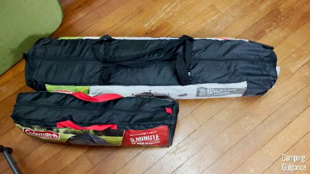 Top: Coleman Instant Tent 4; Bottom: Coleman Skydome Tent 4.