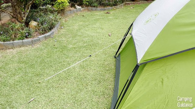 This is what one of the guylines of the Coleman 2-Person Sundome Tent looks like.