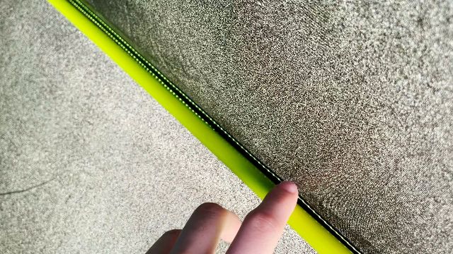 Seam taping on the underside of the rainfly of the Coleman Carlsbad 4.