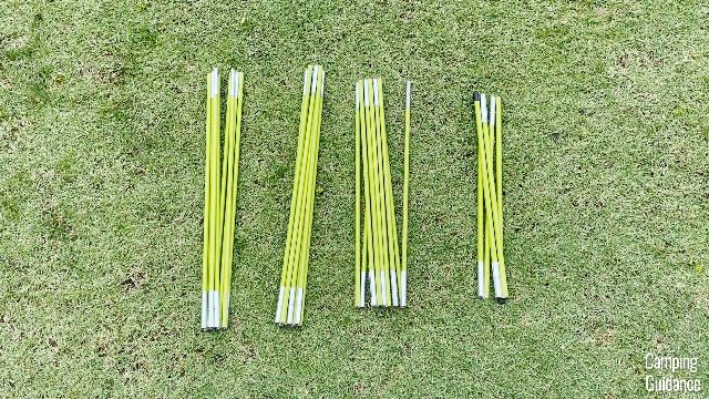 These are all the fiberglass poles of the Coleman Carlsbad Tent.