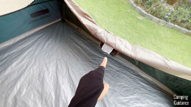 One of the pockets in the Coleman Instant Tent 4.