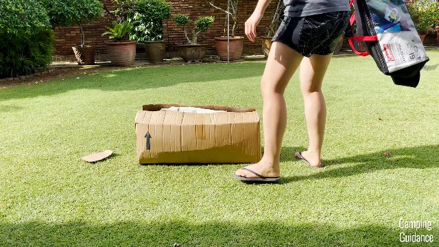 This is me unboxing the Coleman Elite Sundome 6-Person Tent.