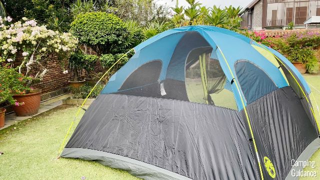 This is what the mesh wall of the Carlsbad Tent looks like from the outside of the tent.