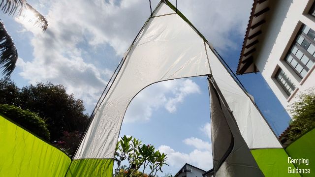 This is what the Coleman Sundome 6 looks like with the rainfly off.